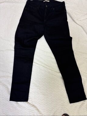 Slim Black Women's Skinny Jeans — style 721 Stretch Denim Slim Leg